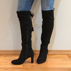 INC Black OTK Microsuede Boots